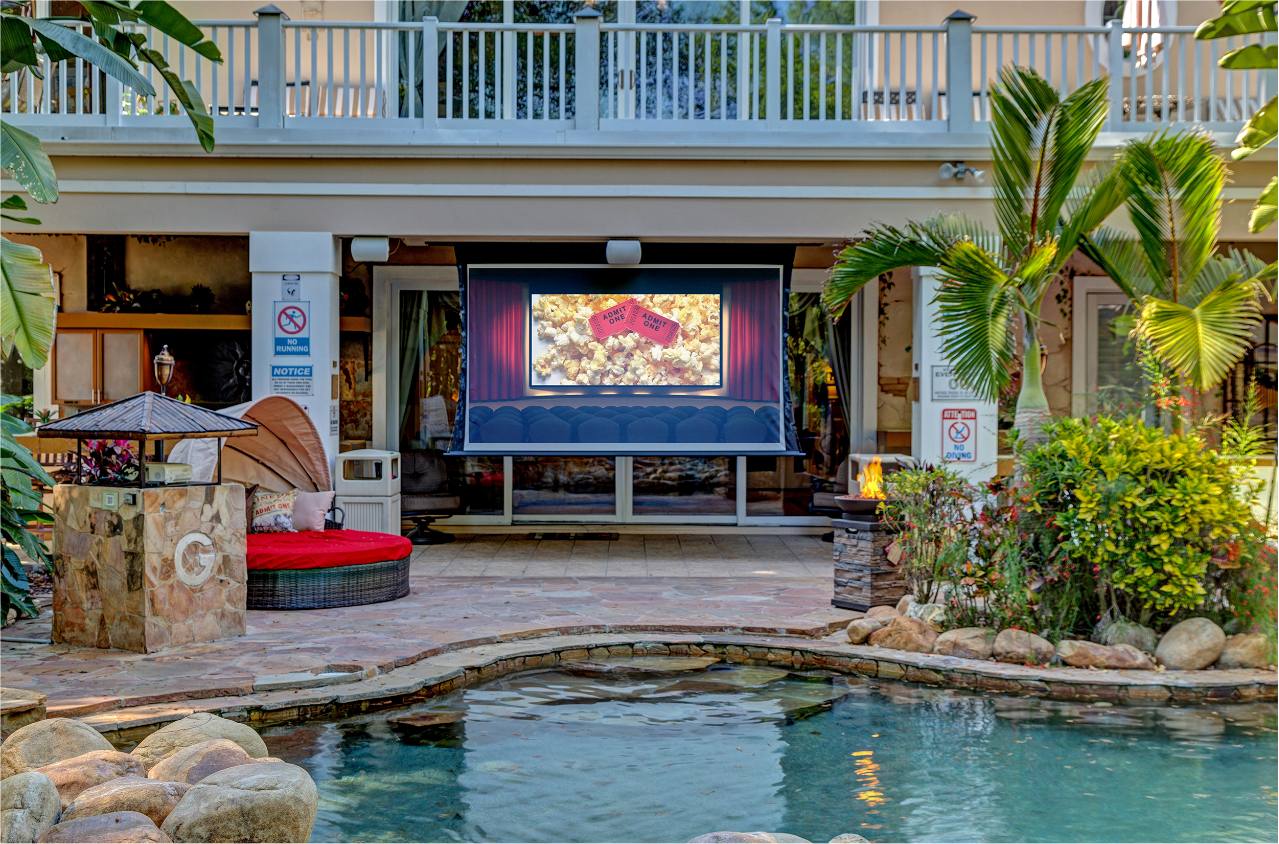 pool theater at vacation home near Disney and Orlando